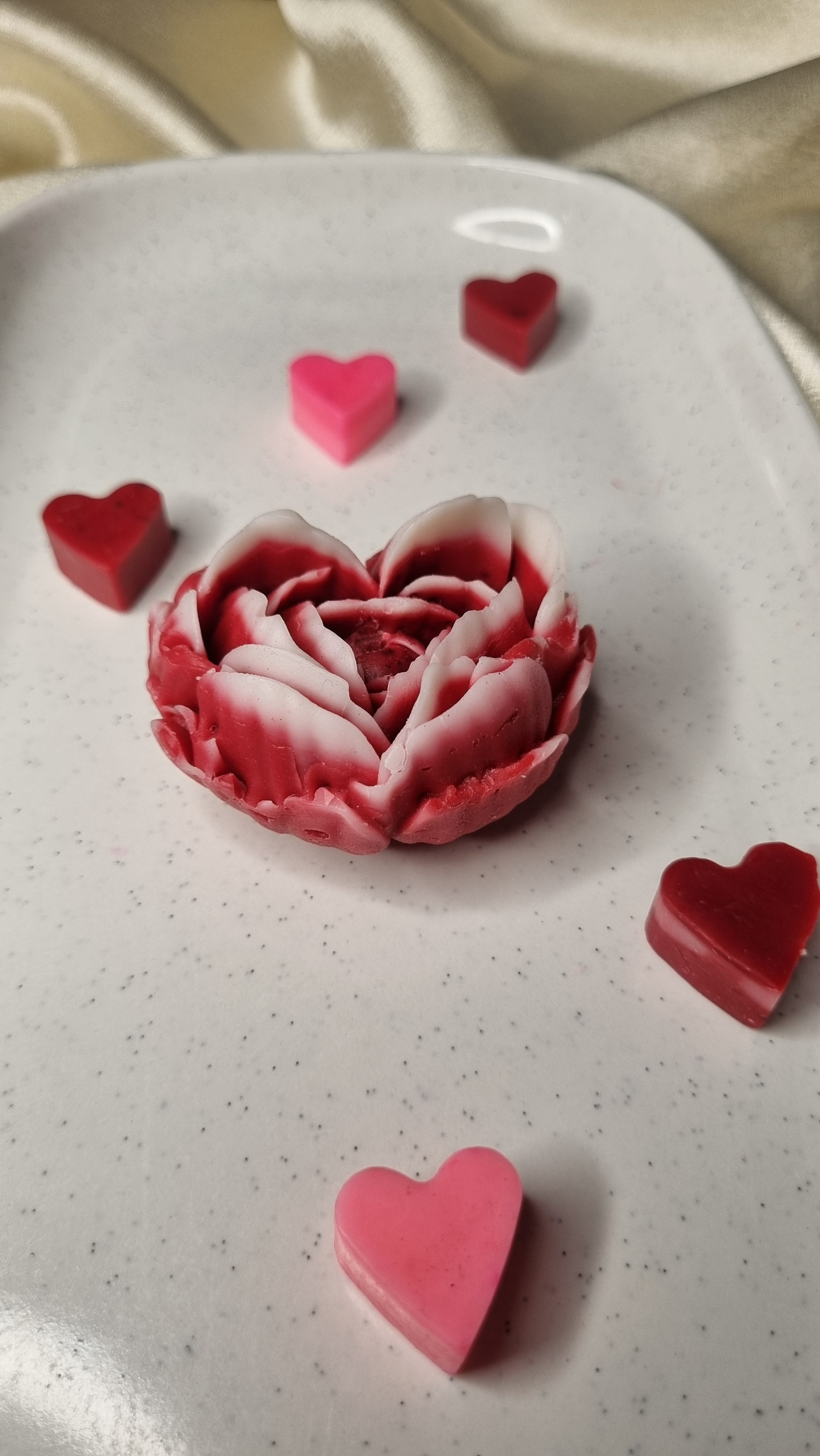 Heart Rose Candle