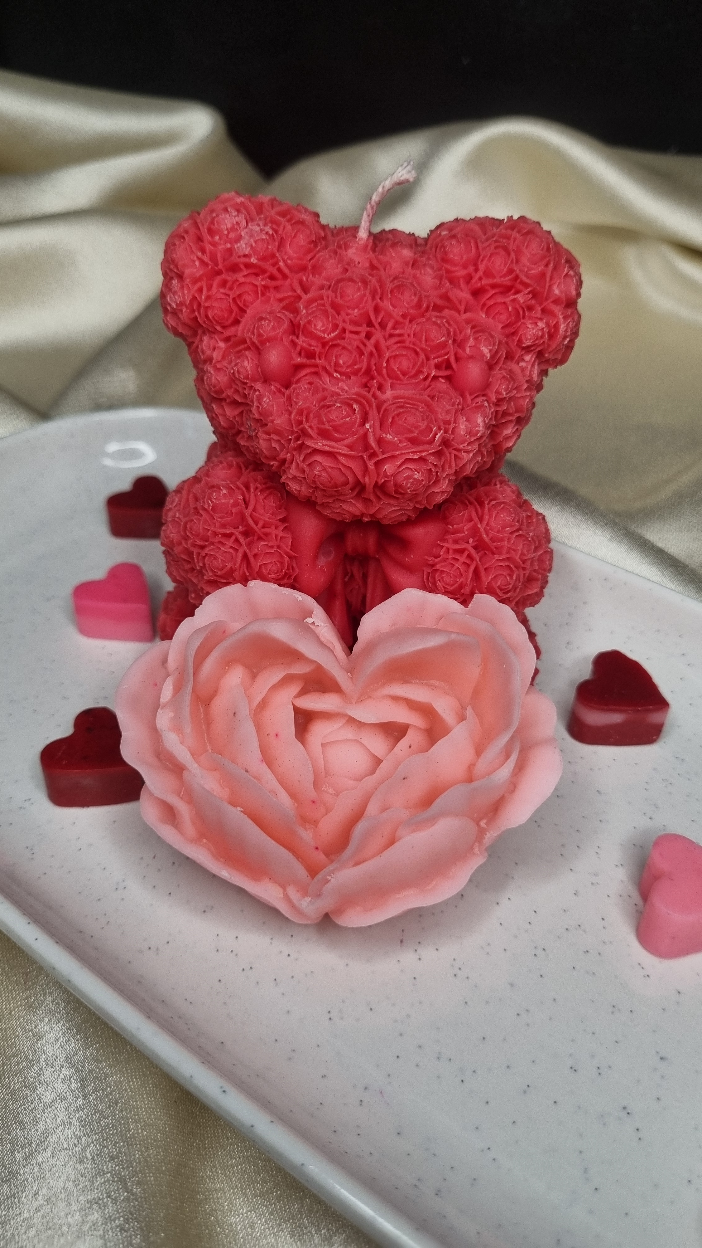 TeddyB + Heart Rose Combo