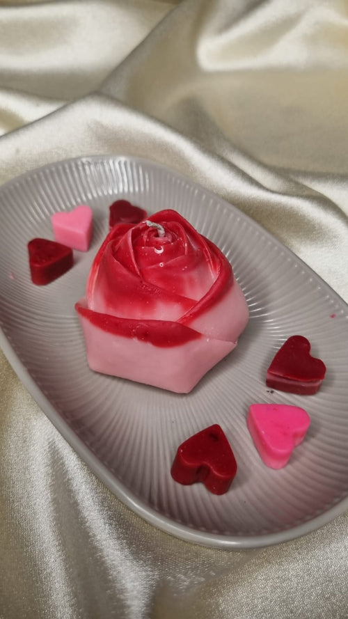 RoseC (Closed Rose Candle) - handmade soy wax scented candle by Samvya Glow